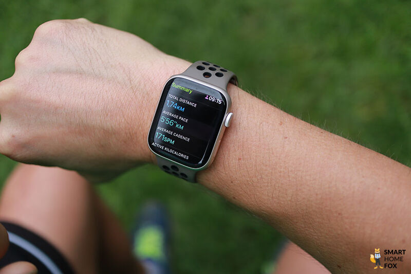 Данные тренировки на Apple Watch 8.